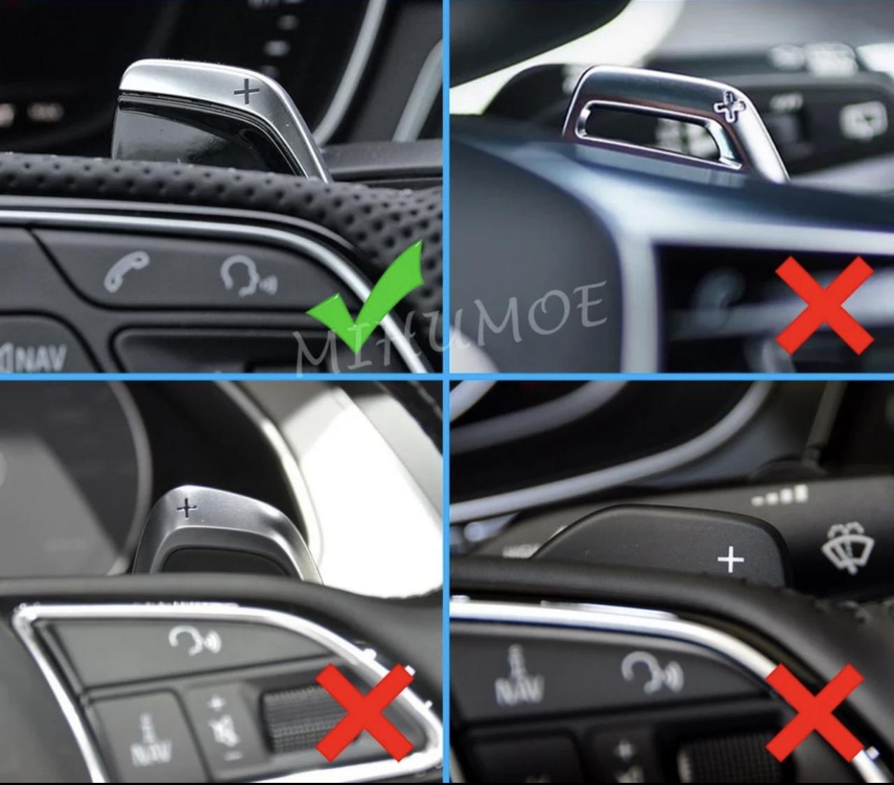 Schaltwippen Verlängerung in Silber Geeignet Für Audi S3 RS3 S4 RS4 S5 RS5 S6 RS6 TT R8