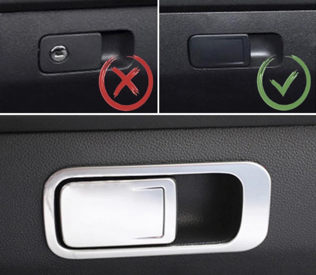 Edelstahl Handschuhfach Schloss Blende Rahmen Geeignet Für VW T-Cross TDI TSI