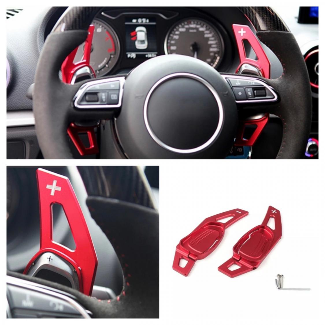 Schaltwippen Verlängerung  Shift Paddels Geeignet Für Audi S3 RS3 S4 RS4 S5 RS5 S6 RS6 TT R8 in Rot