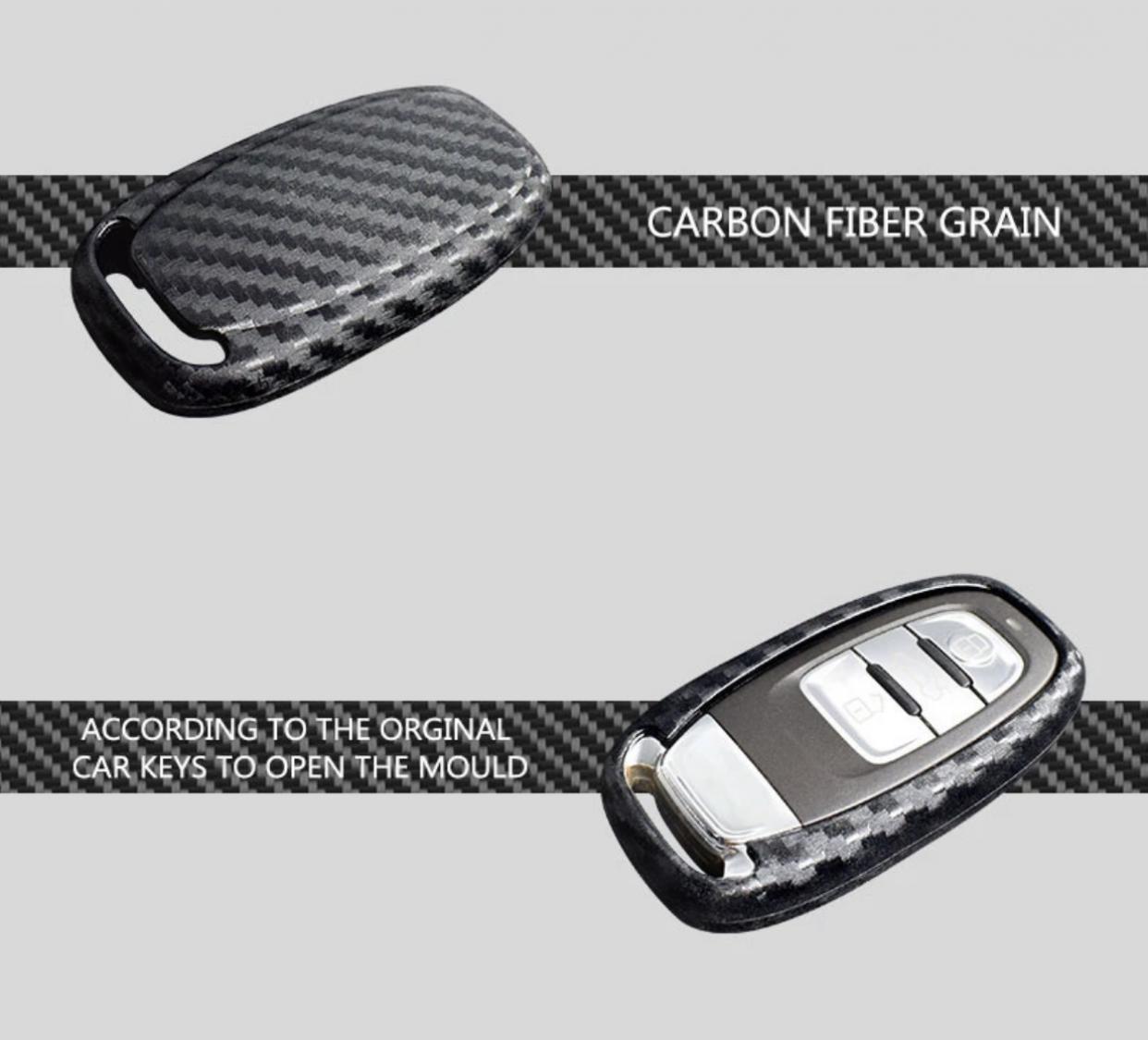 Schlüssel Gummi Cover Schlüsselhülle Carbon Optik Geeignet Für Audi A3 A4 A6 Q5