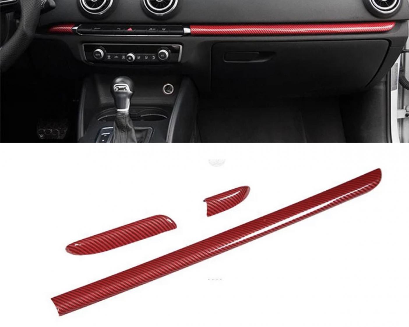 Mittelkonsole Türpappen Carbon Optik Blende Rahmen Abdeckung  Geeignet Für Audi A3 RS3 S3 V8