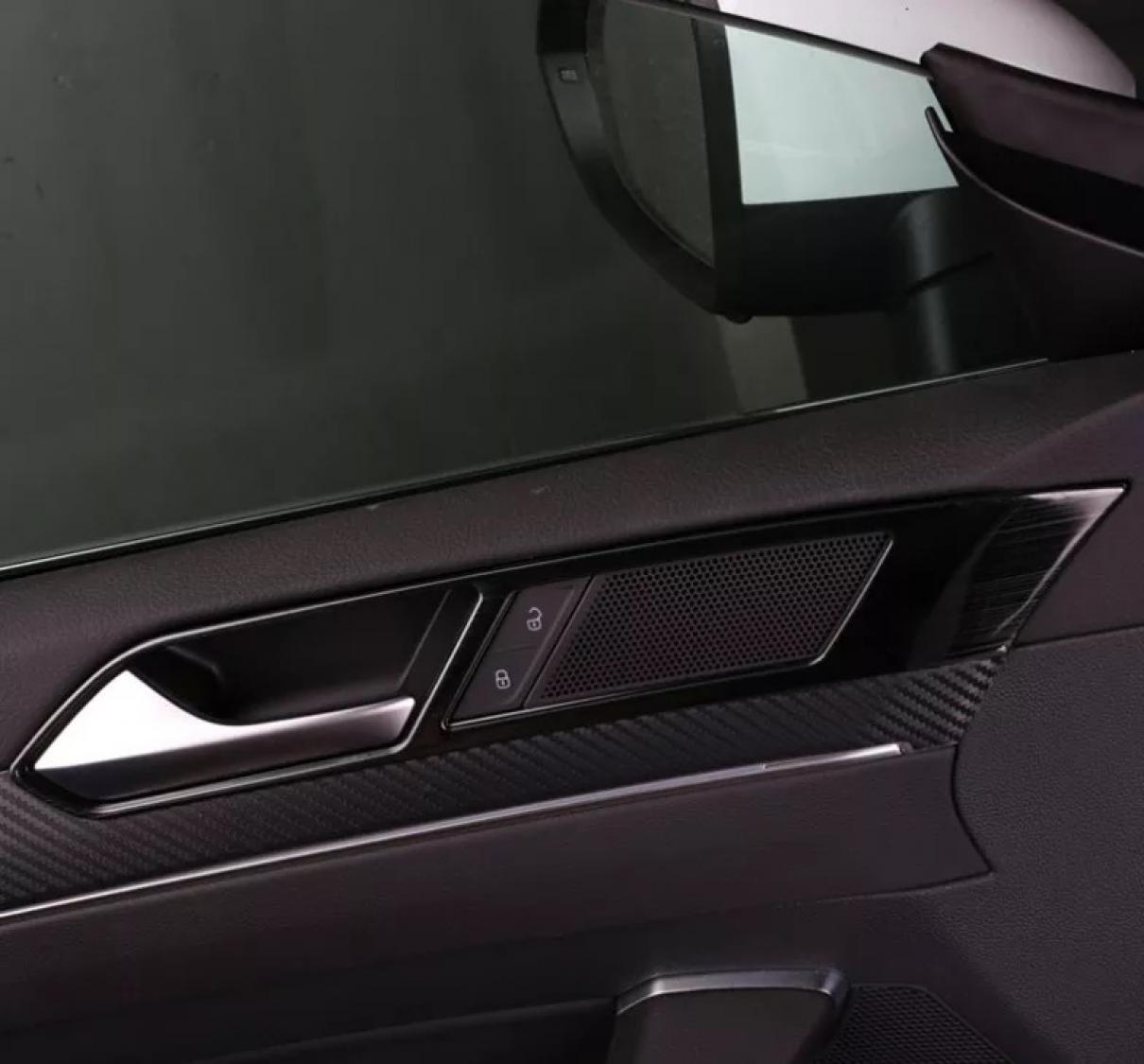 Edelstahl Schwarz Liniert Türgriff Rahmen Blende Abdeckung  Geeignet Für VW Passat B8 Arteon