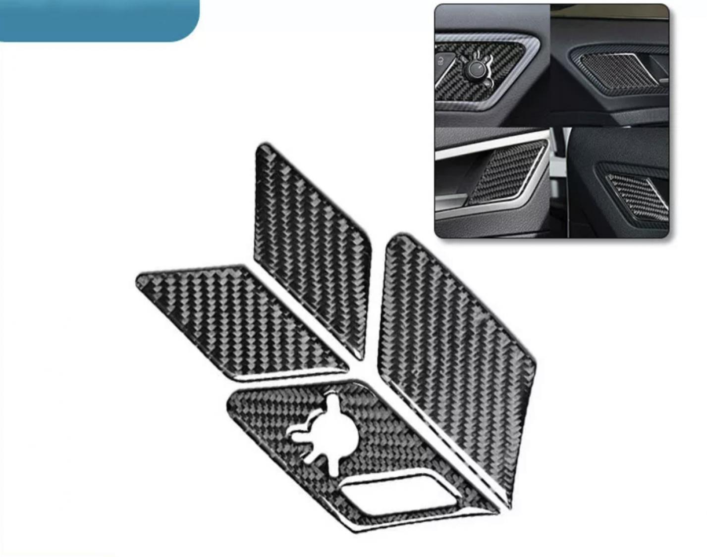 Carbon Optik Türgriff  Blende Abdeckung Rahmen Geeignet Für VW Golf 7 GTI GTD R Club Sport TDI TSI