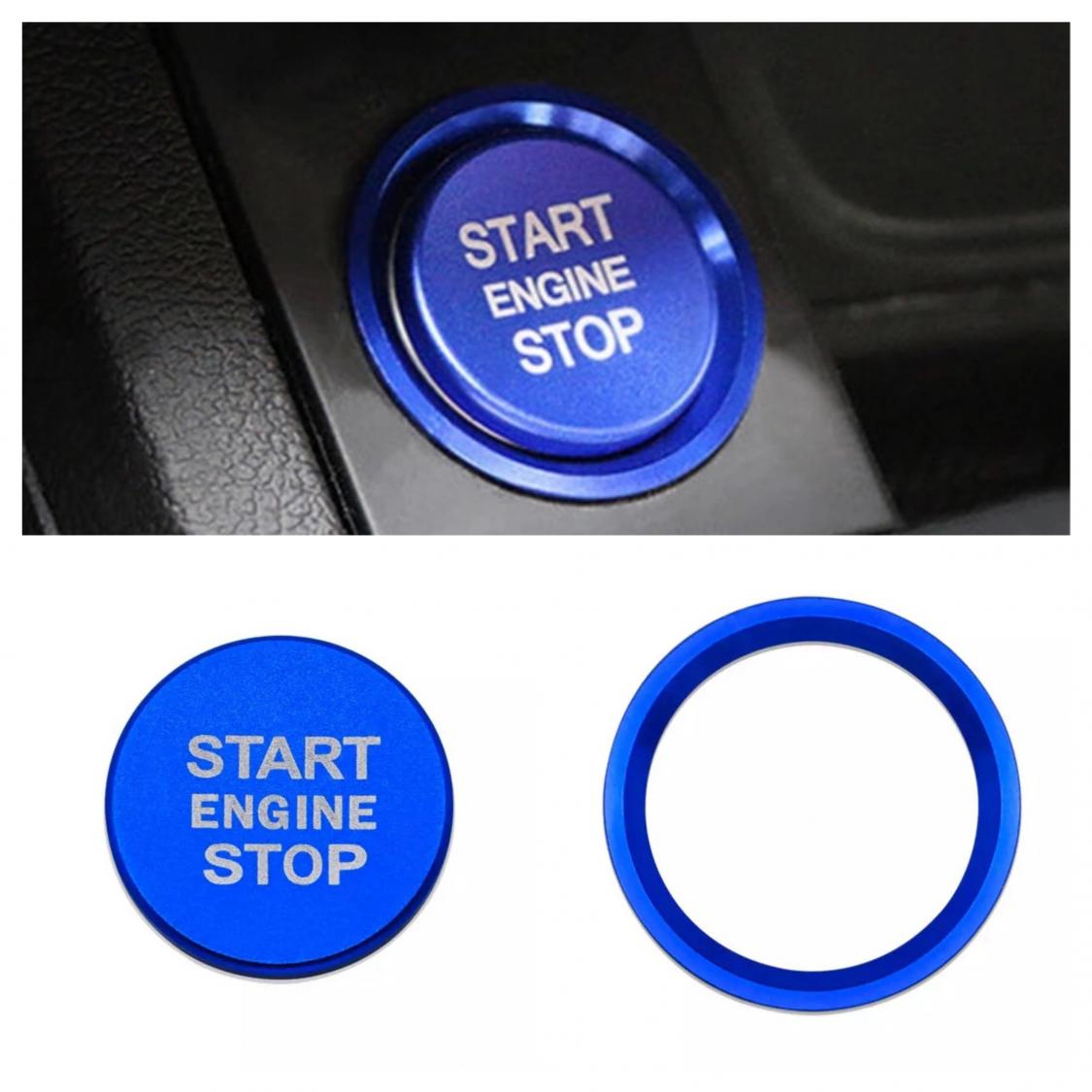 Start Stop Ring Abdeckung Alu Blau Geeignet Für VW Golf 7 Tiguan T-Roc Passat B8 Arteon Caddy