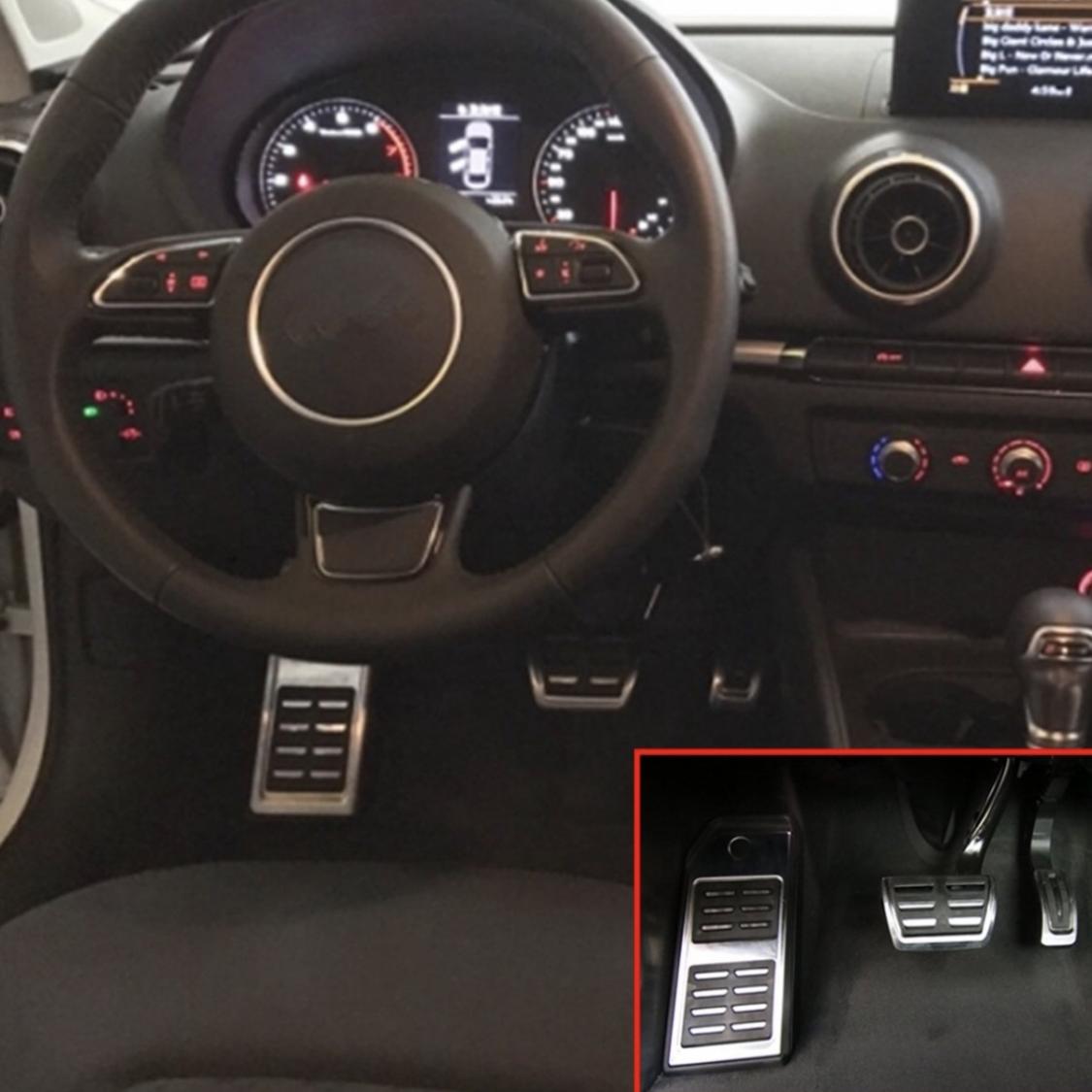 Pedale Pedalkappen aus Edelstahl Geeignet Für Audi A4 B9 A5 S5 Q5 80A TDI TSI  Automatikgetriebe