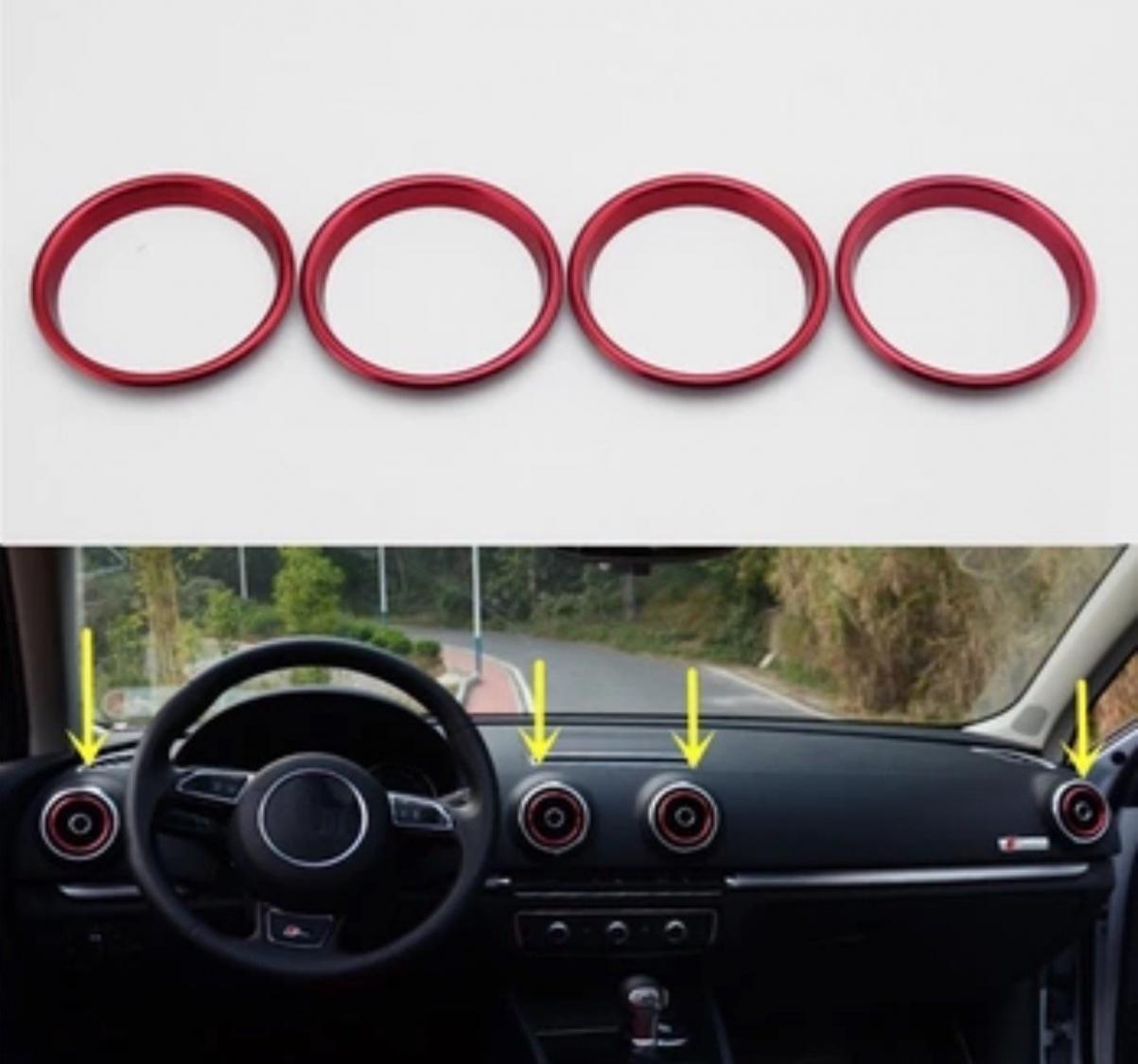 Ringe Lüftungsregler Geeignet Für Audi A3 S3 RS3 Rot