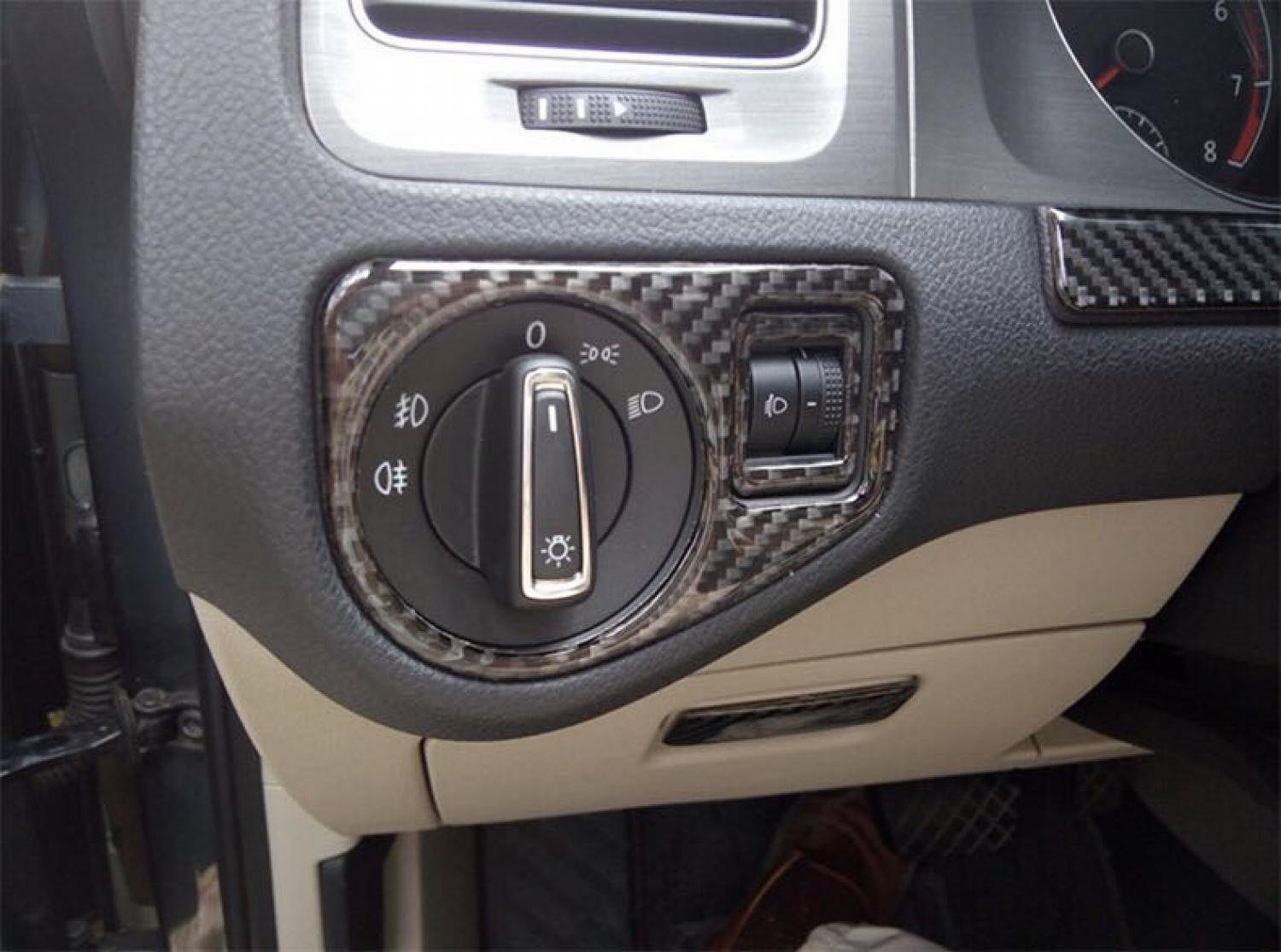 Lichtschalter Rahmen Flex Carbon Blende Geeignet Für VW Golf 7 GTI GTD R Club Sport Sportvan