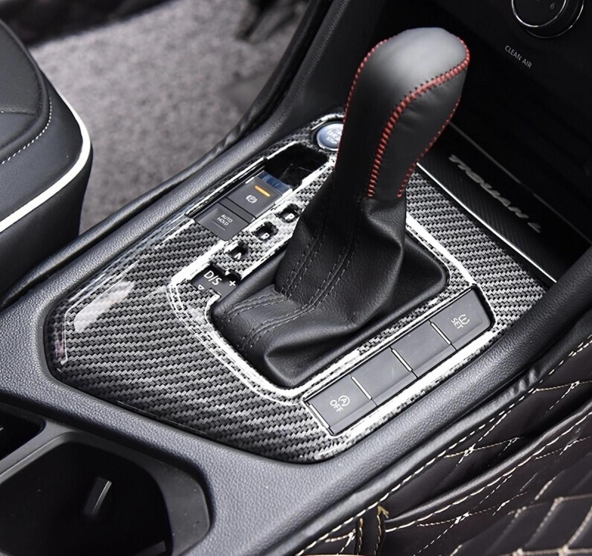Mittelkonsole Schalttafel Automatikgetriebe mit Start Stop Knopf in Carbon Optik Geeignet Für VW Tiguan 2 AD1