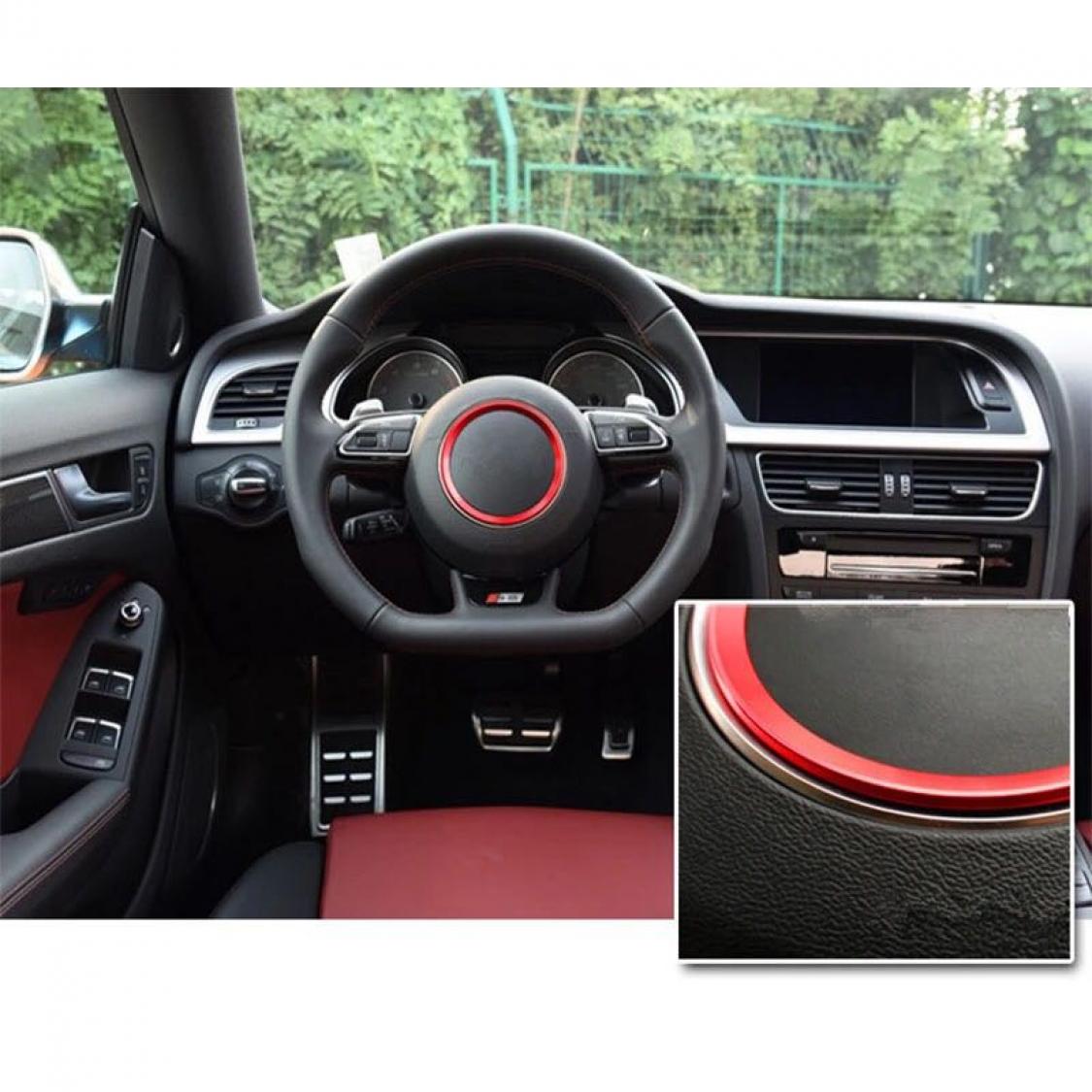 Lenkrad Emblem Rahmen 82 mm Innendurchmesser Rot Geeignet Für Audi