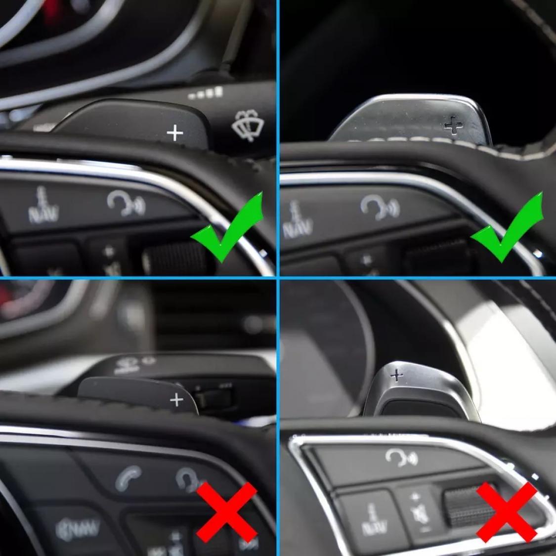 Schaltwippen Verlängerung Paddel Silber Geeignet Für Audi alle Modelle Seat Leon 5F Cupra FR