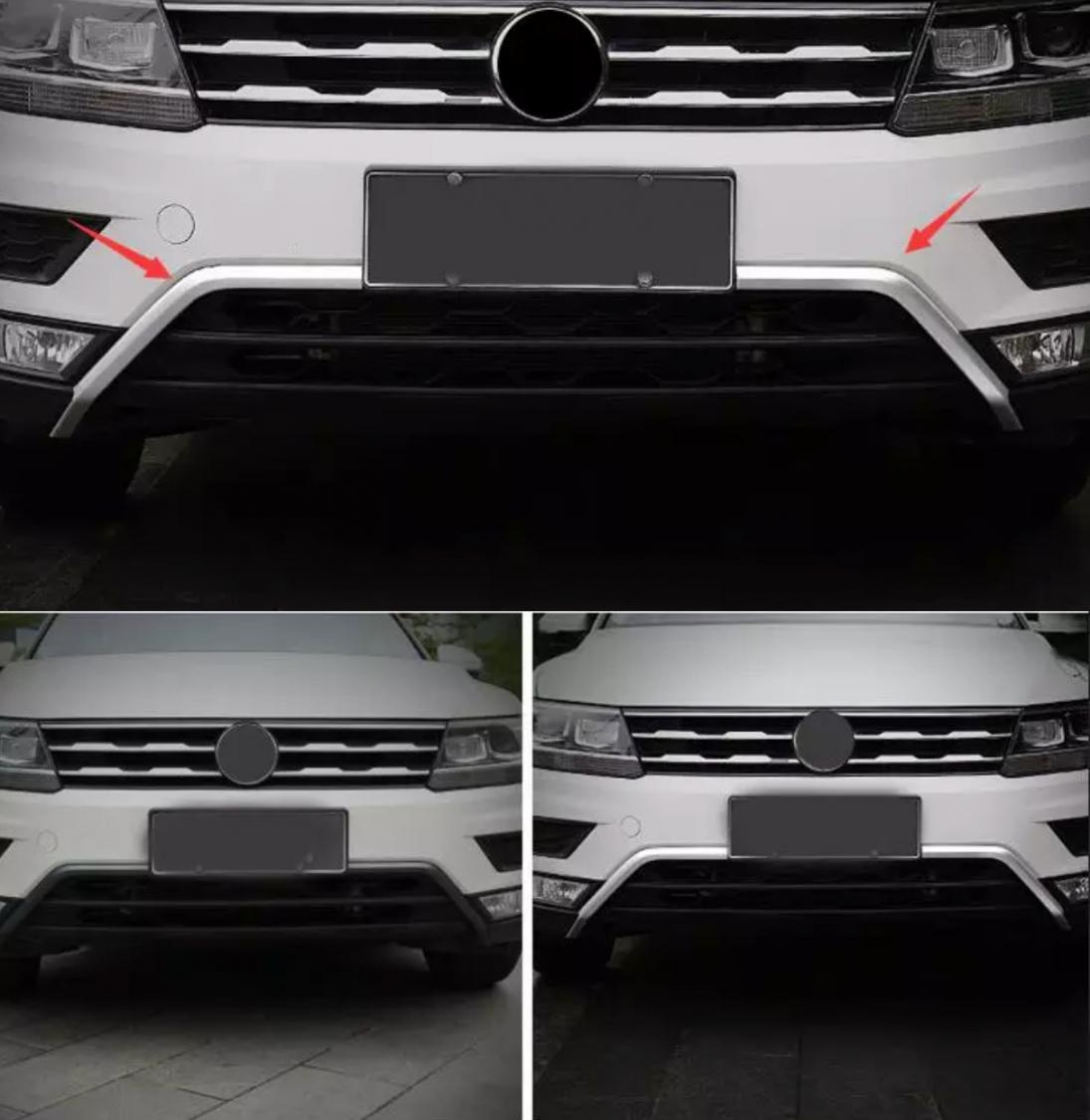 Frontgrill Leisten Abdeckung ABS Chrome Geeignet Für VW Tiguan 2 AD1  TDI TSI