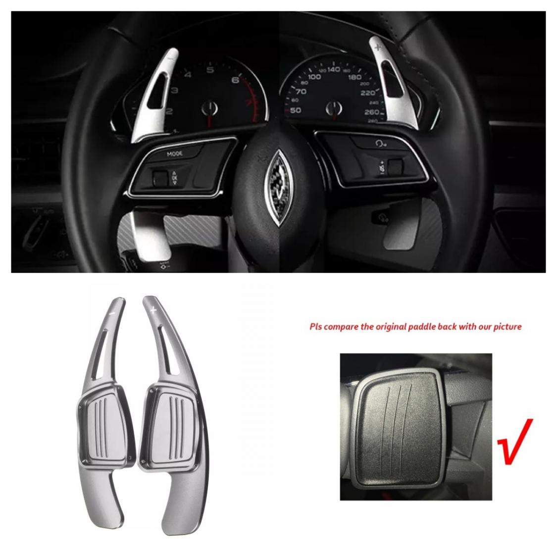 Schaltwippen Verlängerung Shift Paddels Geeignet Für Audi A1 A3 A4 A5 A6 A7 Q3 Q5 in Silber