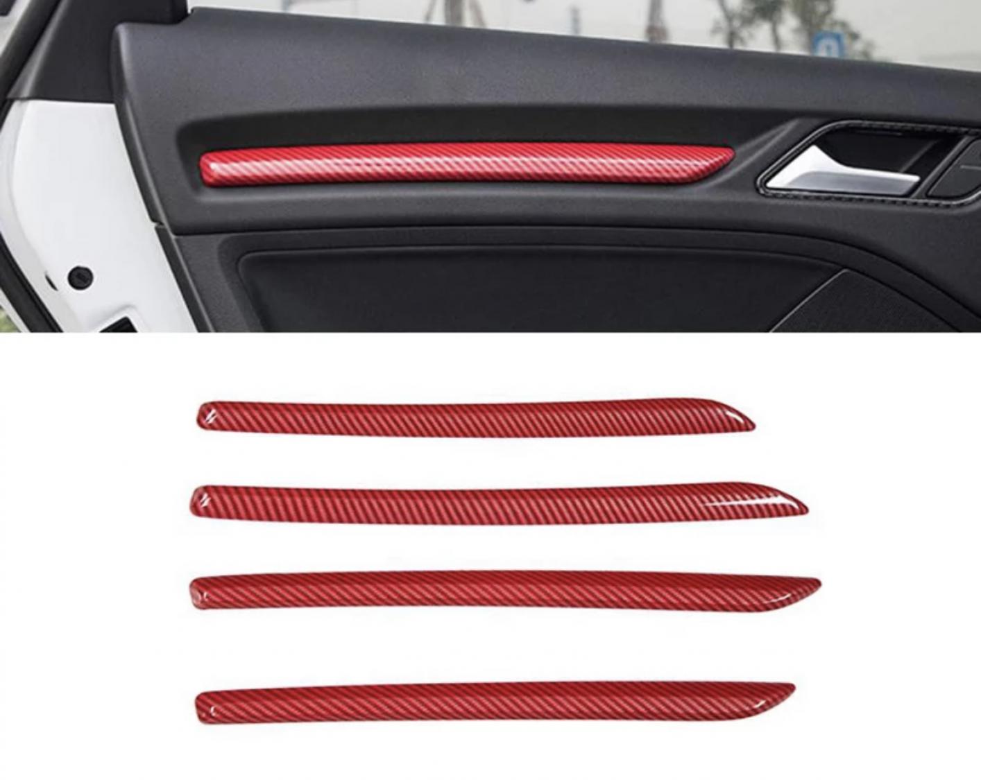 Mittelkonsole Türpappen Carbon Optik Blende Rahmen Abdeckung  Geeignet Für Audi A3 RS3 S3 V8