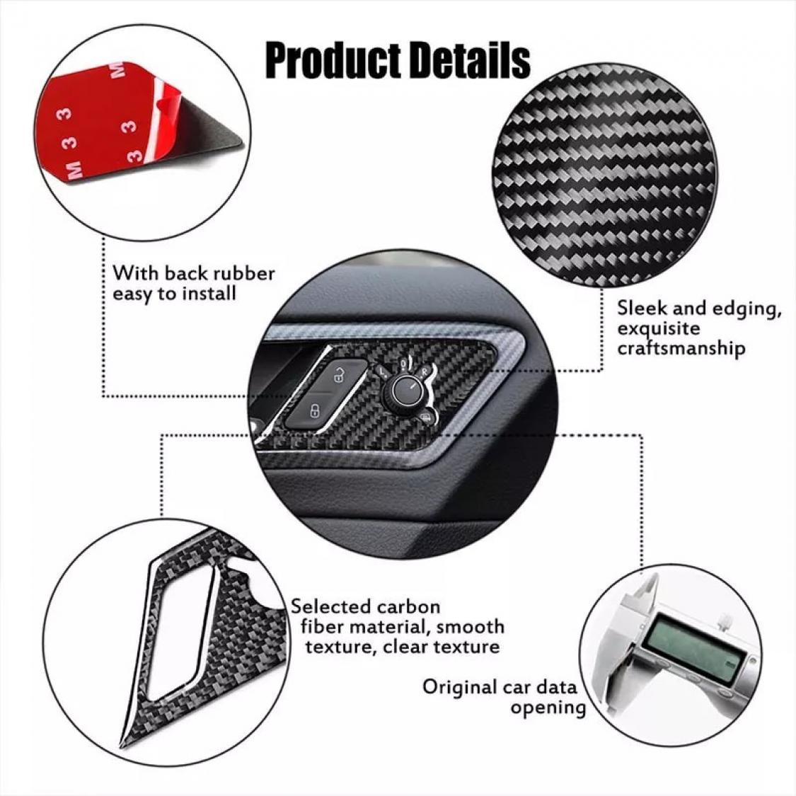 Carbon Optik Türgriff  Blende Abdeckung Rahmen Geeignet Für VW Golf 7 GTI GTD R Club Sport TDI TSI
