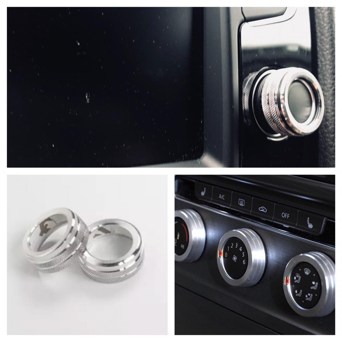 Radio Klima Heizungsregler Schalter Aluringe Geeignet Für VW Tiguan 2 Passat B8