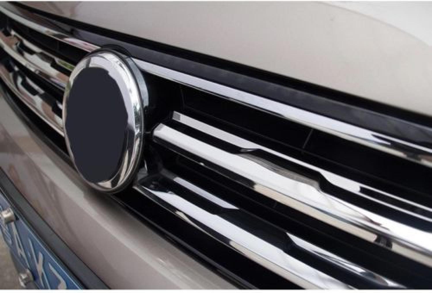 Edelstahl Chrome Frontgrill Leistenabdeckung Blende  Geeignet Für VW Tiguan 2 AD1