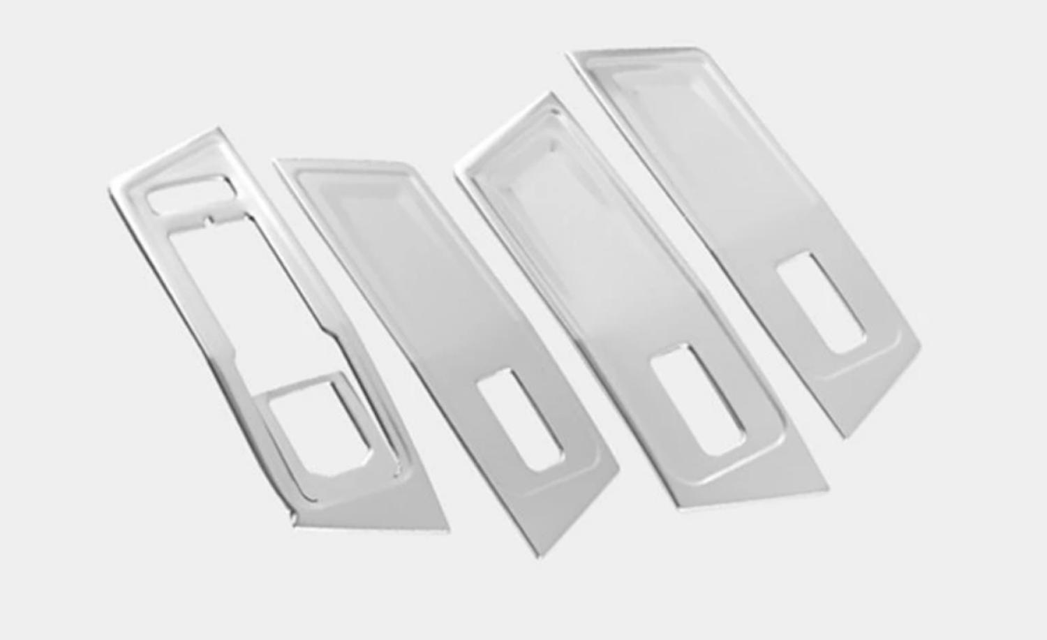 Edelstahl Fensterheber Rahmen Blende Abdeckung in Silber Matt Geeignet Für VW T-Cross TDI TSI