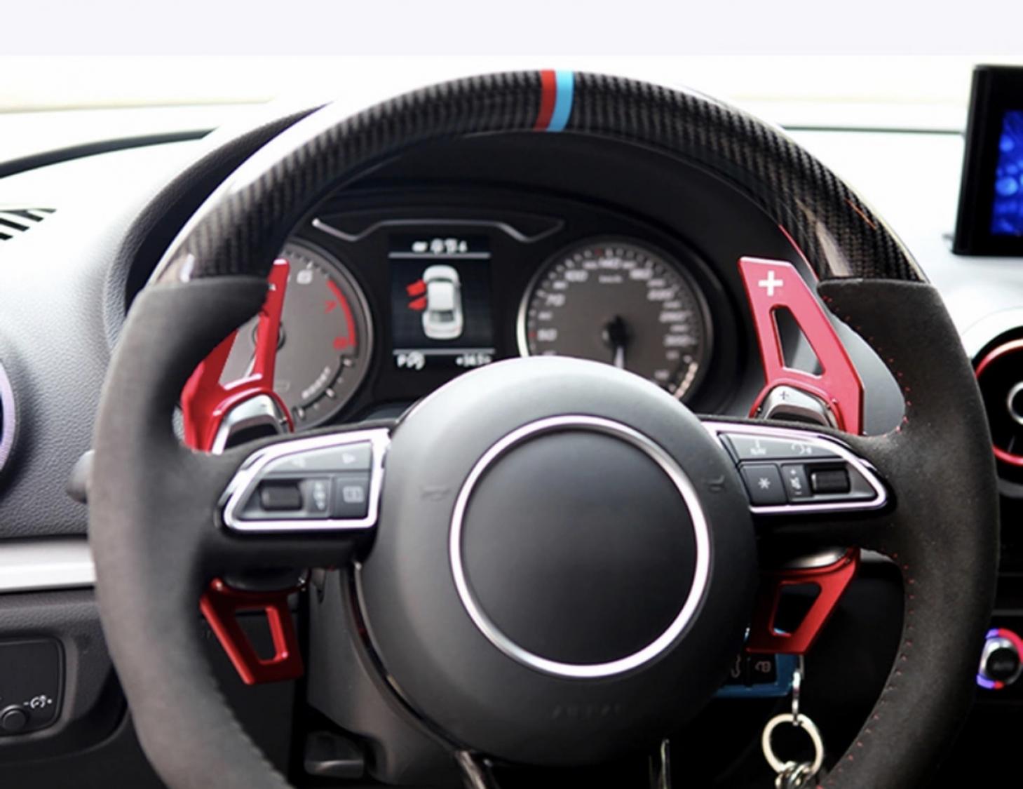 Schaltwippen Verlängerung  Shift Paddels Geeignet Für Audi S3 RS3 S4 RS4 S5 RS5 S6 RS6 TT R8 in Rot