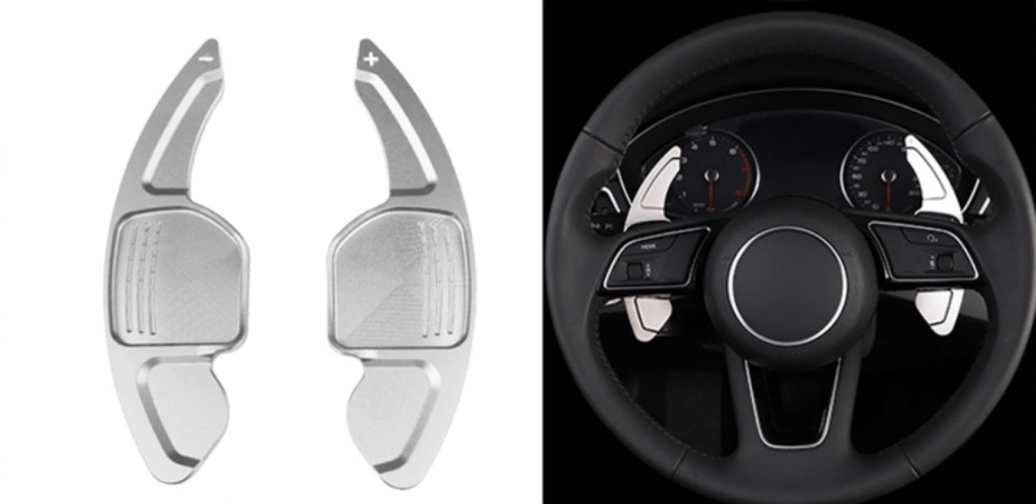Schaltwippen Verlängerung Paddel Silber Geeignet Für Audi alle Modelle Seat Leon 5F Cupra FR
