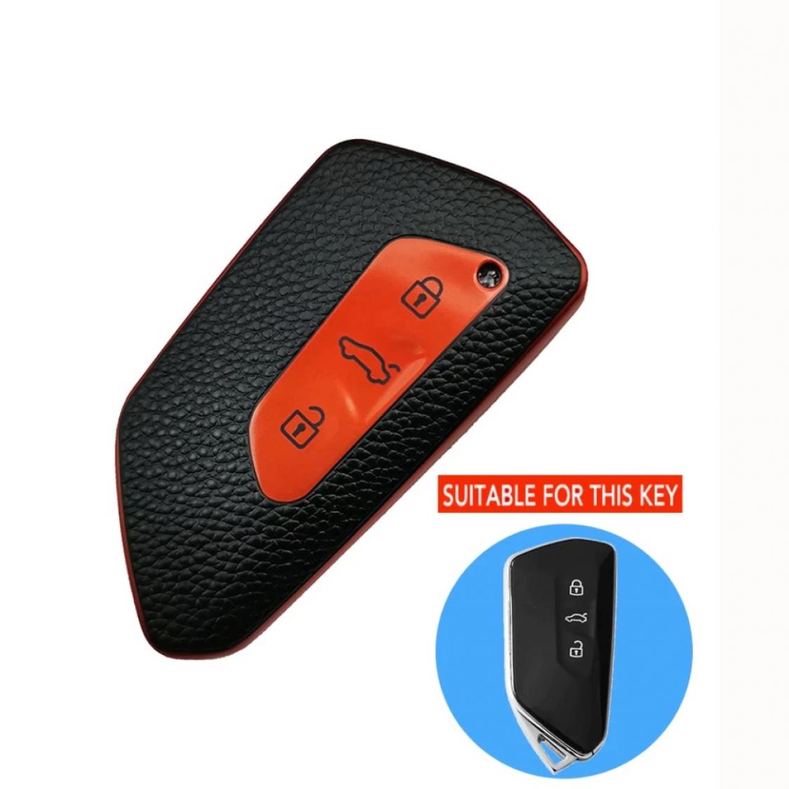 Smart Schlüssel Gummi Schlüsselhülle in Rot Geeignet Für VW Golf 8