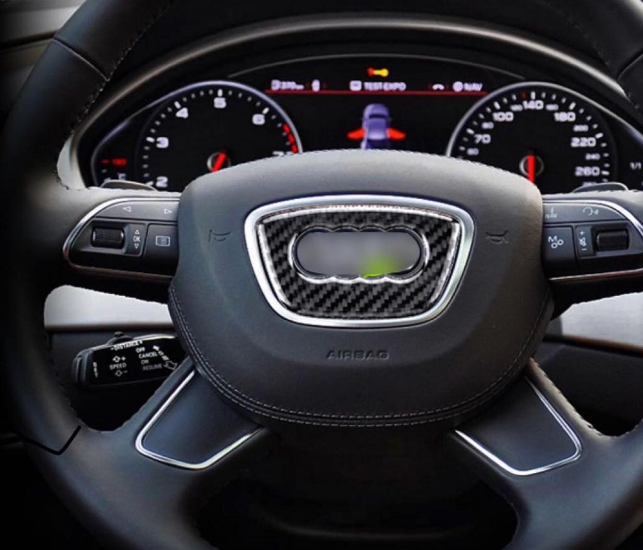 Lenkrad Logo Mittelring Blende Carbon Optik Geeignet Für Audi A1 A3 A4 A5 A6