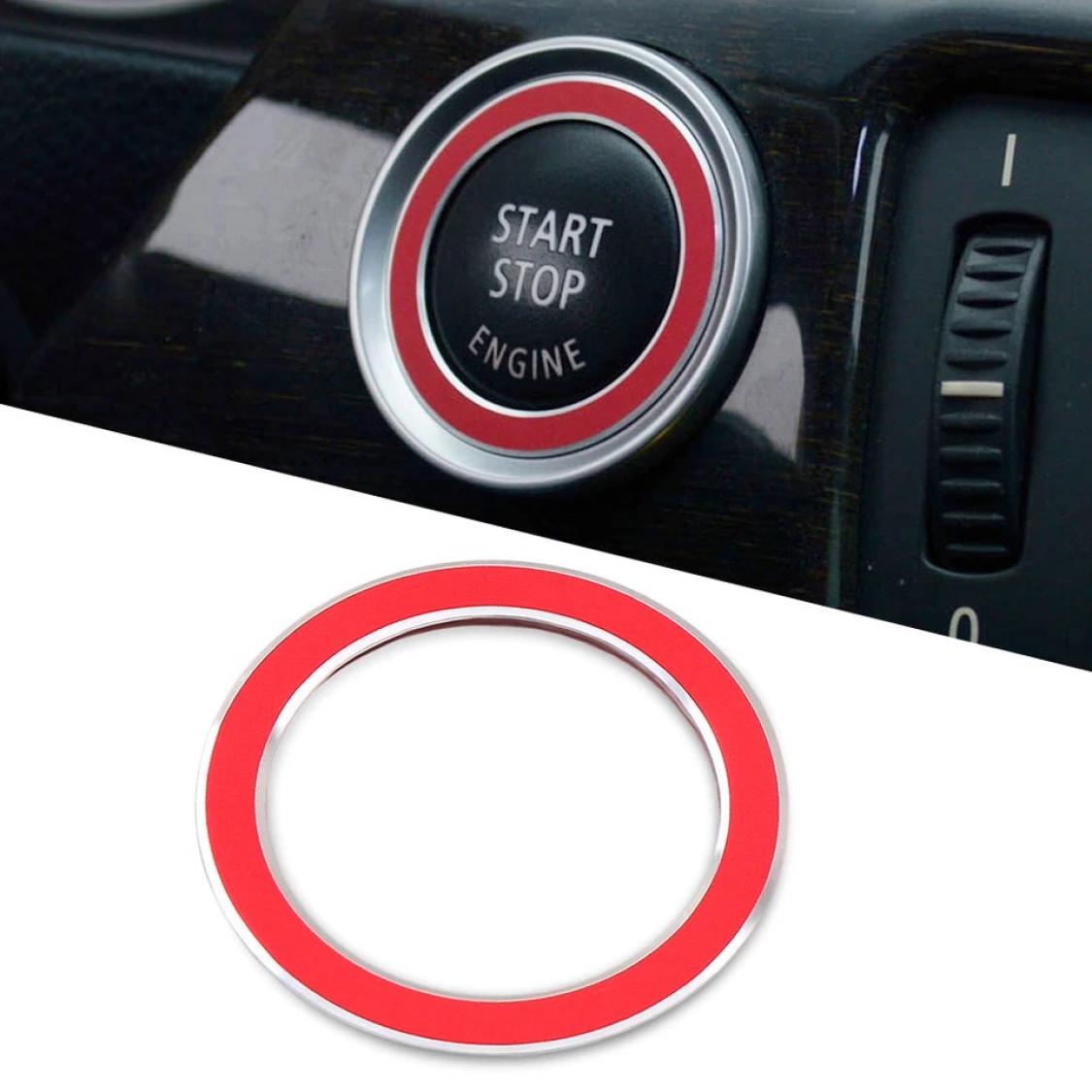 Start Stop Druckknopf Aussen Alu Ring Geeignet Für BMW 3er E90 E91 E92 E93 M3 Rot