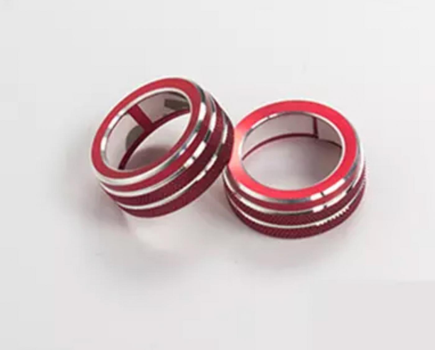 Navi Radio Schalter Alu Ringe Geeignet Für VW Golf 7 Tiguan 2 Passat B8 T-Roc Aerton Touran Caddy Polo