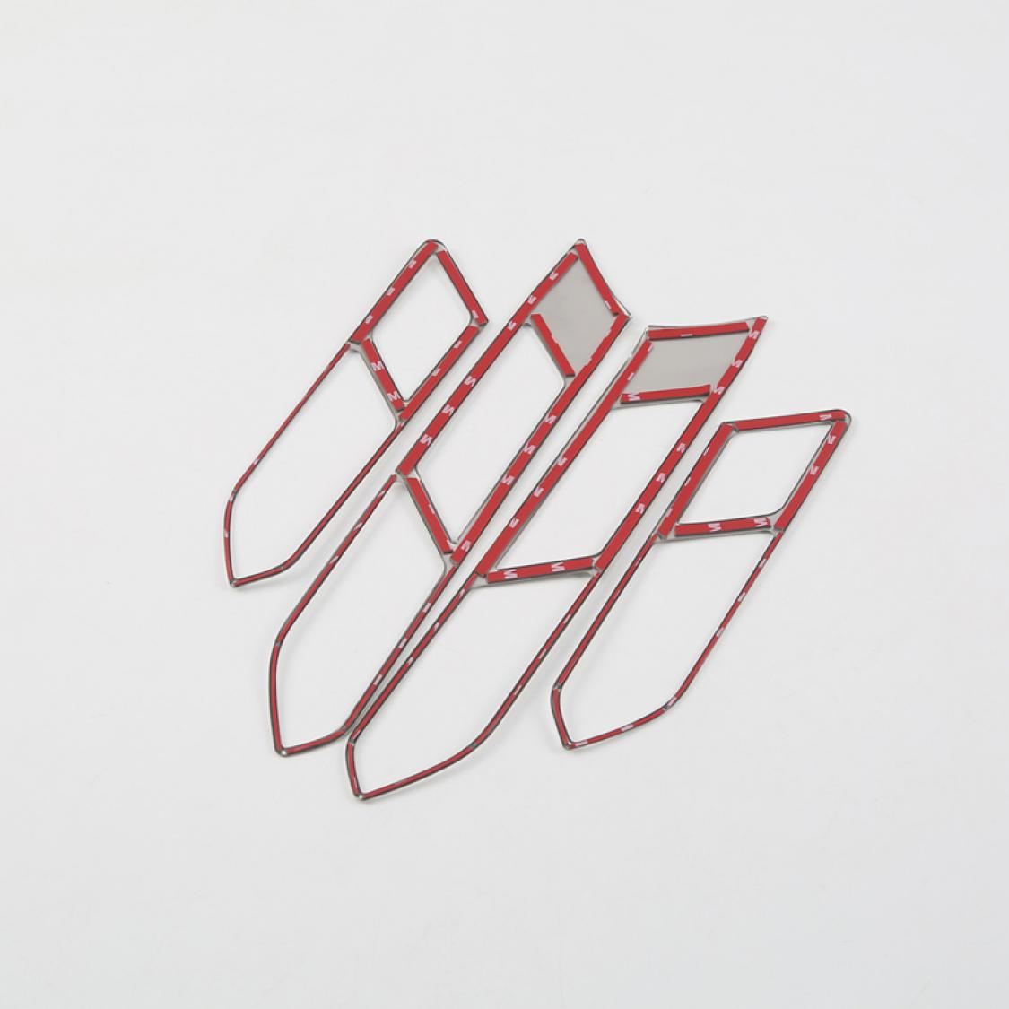 Edelstahl Schwarz Liniert Türgriff Rahmen Blende Abdeckung  Geeignet Für VW Passat B8 Arteon