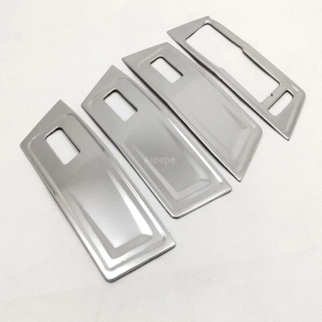 Edelstahl Fensterheber Rahmen Blende Abdeckung in Silber Matt Geeignet Für VW T-Cross TDI TSI