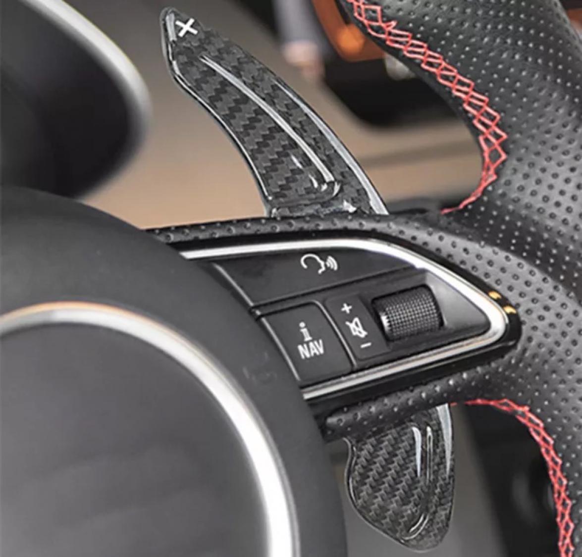 Carbon Optik Schaltwippen Verlängerung Geeignet Für Audi alle Modelle Seat Leon 5F Cupra FR