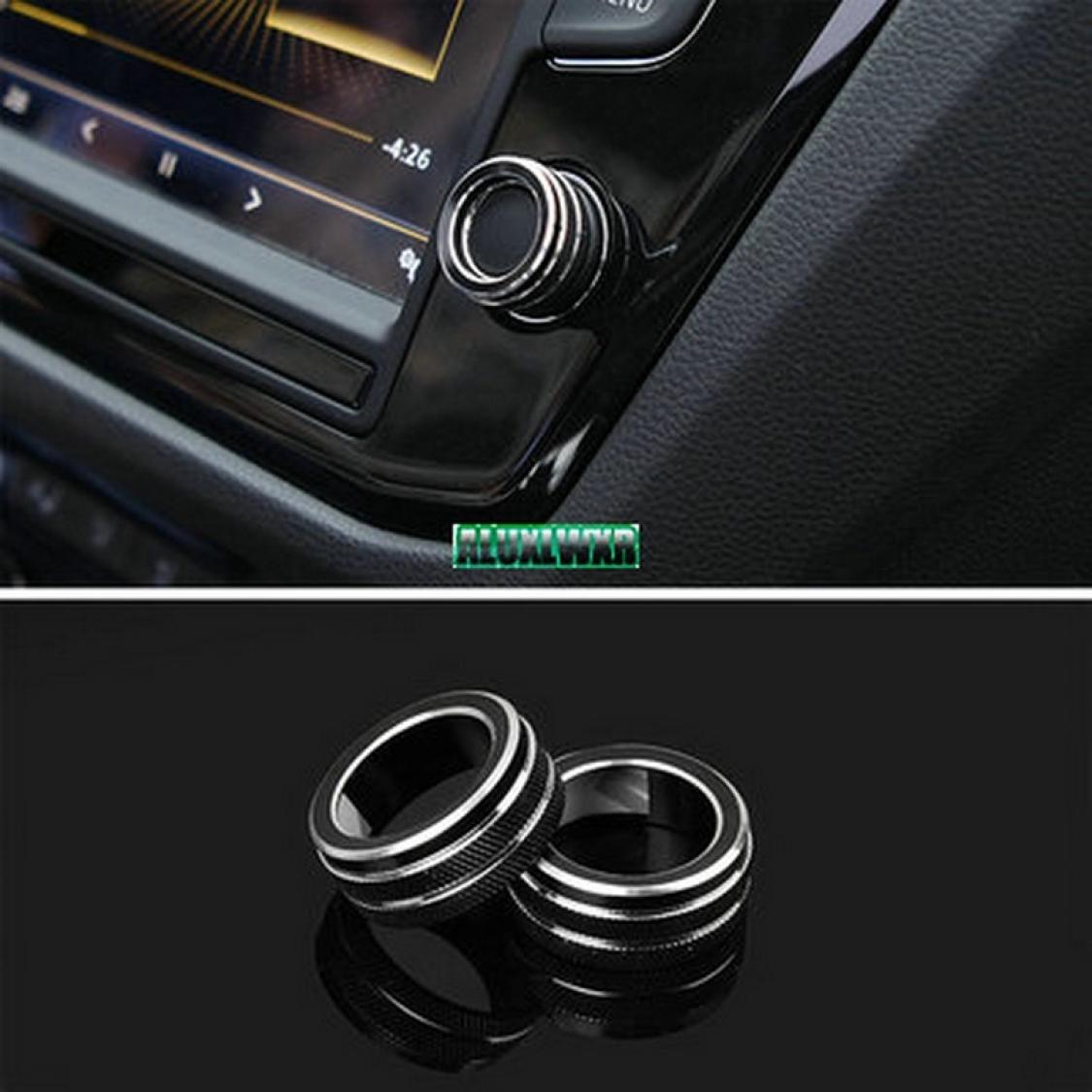 Navi Radio Schalter Alu Ringe Geeignet Für VW Golf 7 Tiguan 2 Passat B8 T-Roc Aerton Touran Caddy Polo