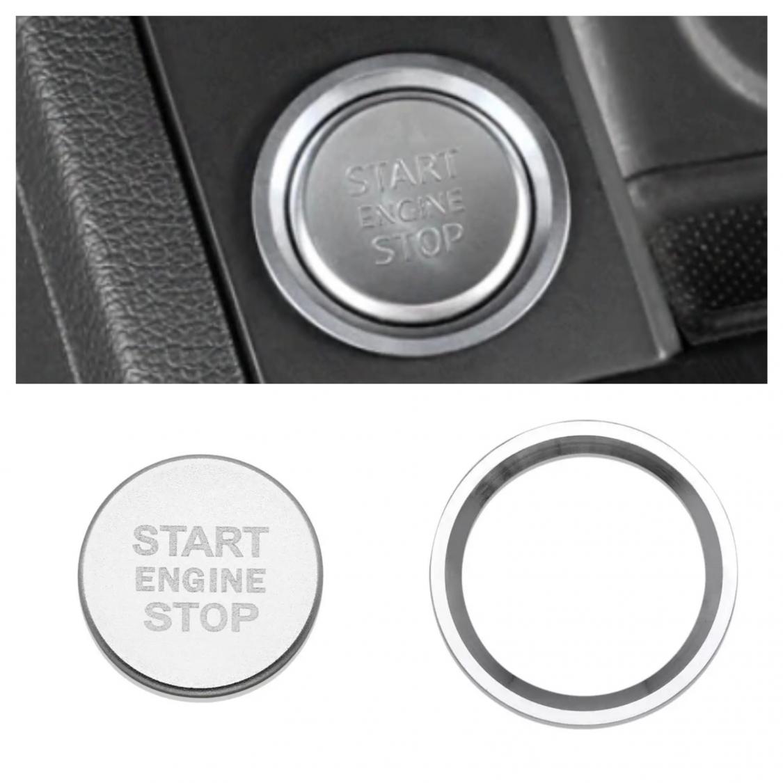 Start Stop Ring mit Druckknopf in Silber Geeignet Für Audi A4 S4 RS4 B9 A5 S5 RS5 F53 Q5 SQ5 FY A6 S6 RS6 C7 A7 S7 RS7 C8