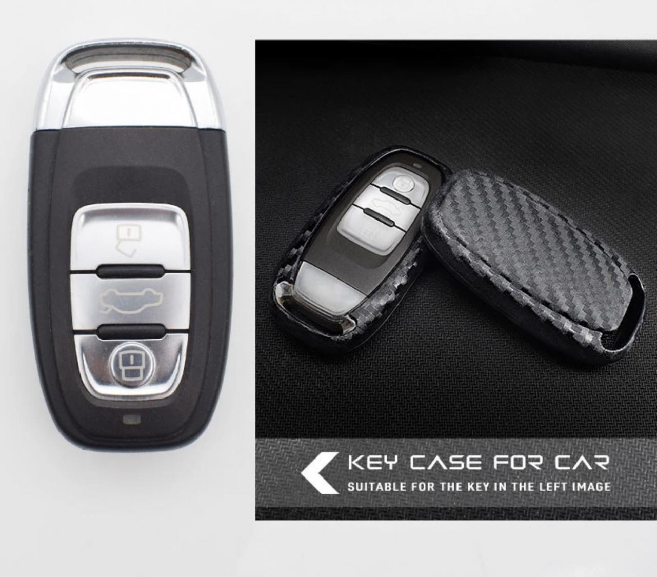 Schlüssel Gummi Cover Schlüsselhülle Carbon Optik Geeignet Für Audi A3 A4 A6 Q5