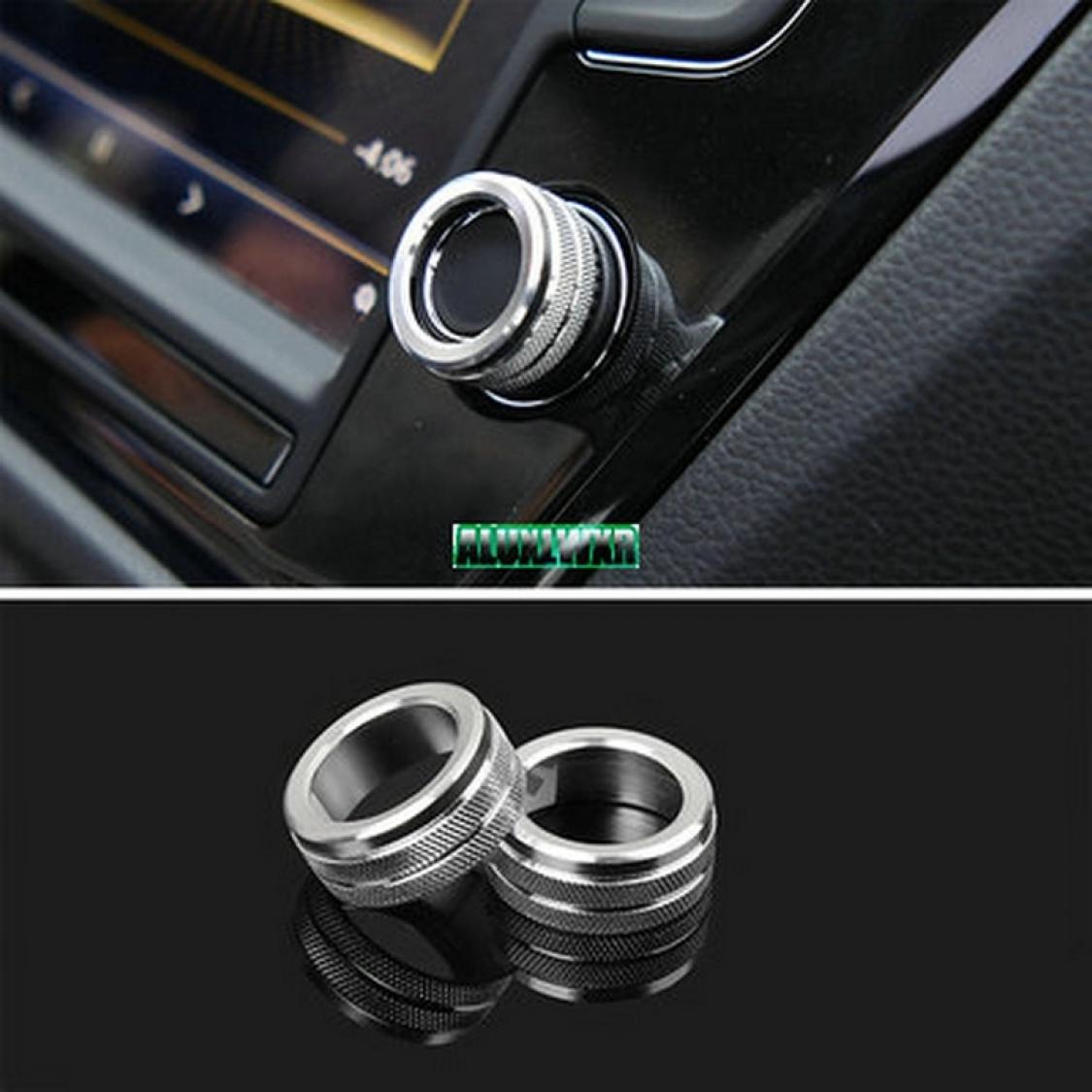 Navi Radio Schalter Alu Ringe Geeignet Für VW Golf 7 Tiguan 2 Passat B8 T-Roc Aerton Touran Caddy Polo
