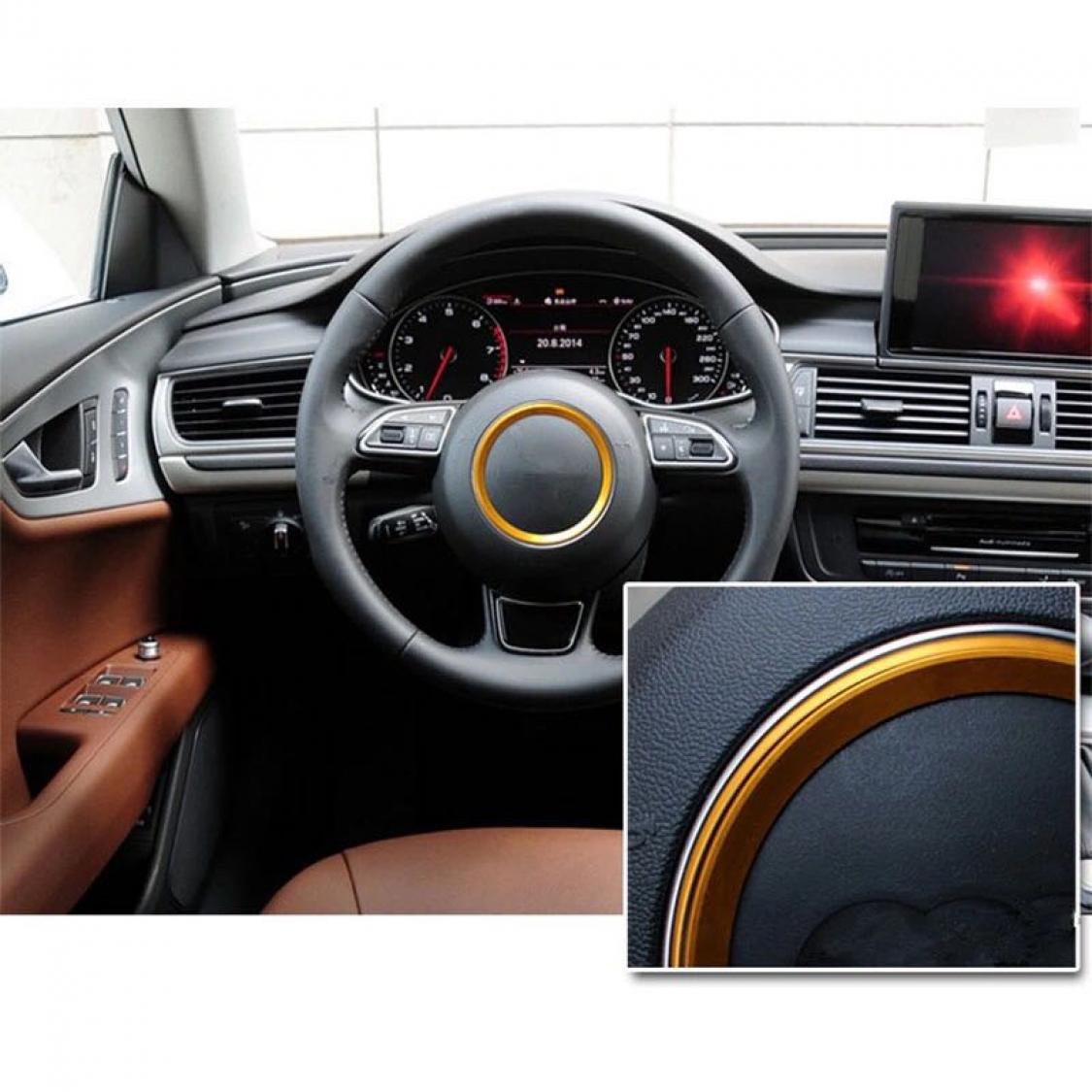 Lenkrad Emblem Rahmen 82 mm Innendurchmesser Gold Geeignet Für Audi