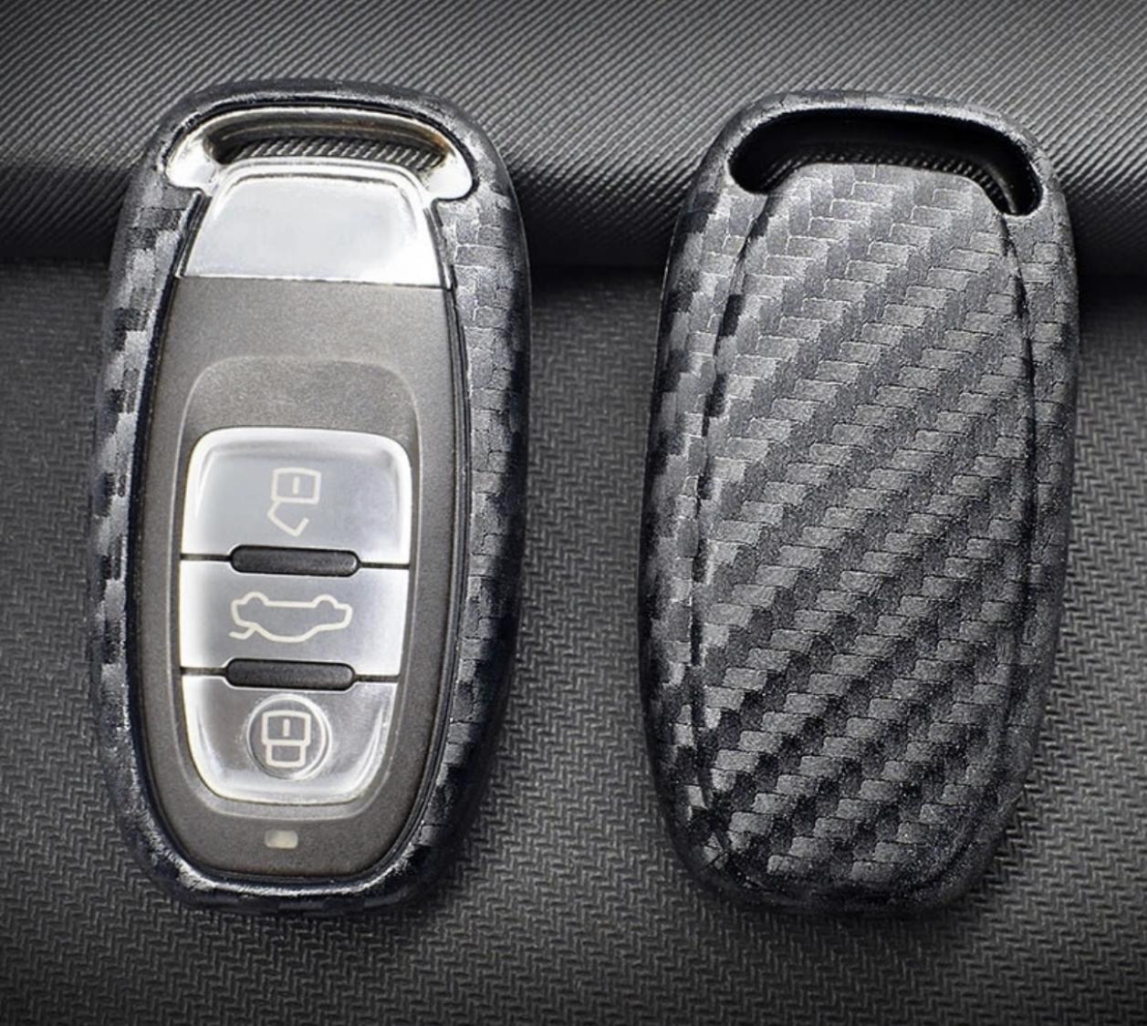 Schlüssel Gummi Cover Schlüsselhülle Carbon Optik Geeignet Für Audi A3 A4 A6 Q5
