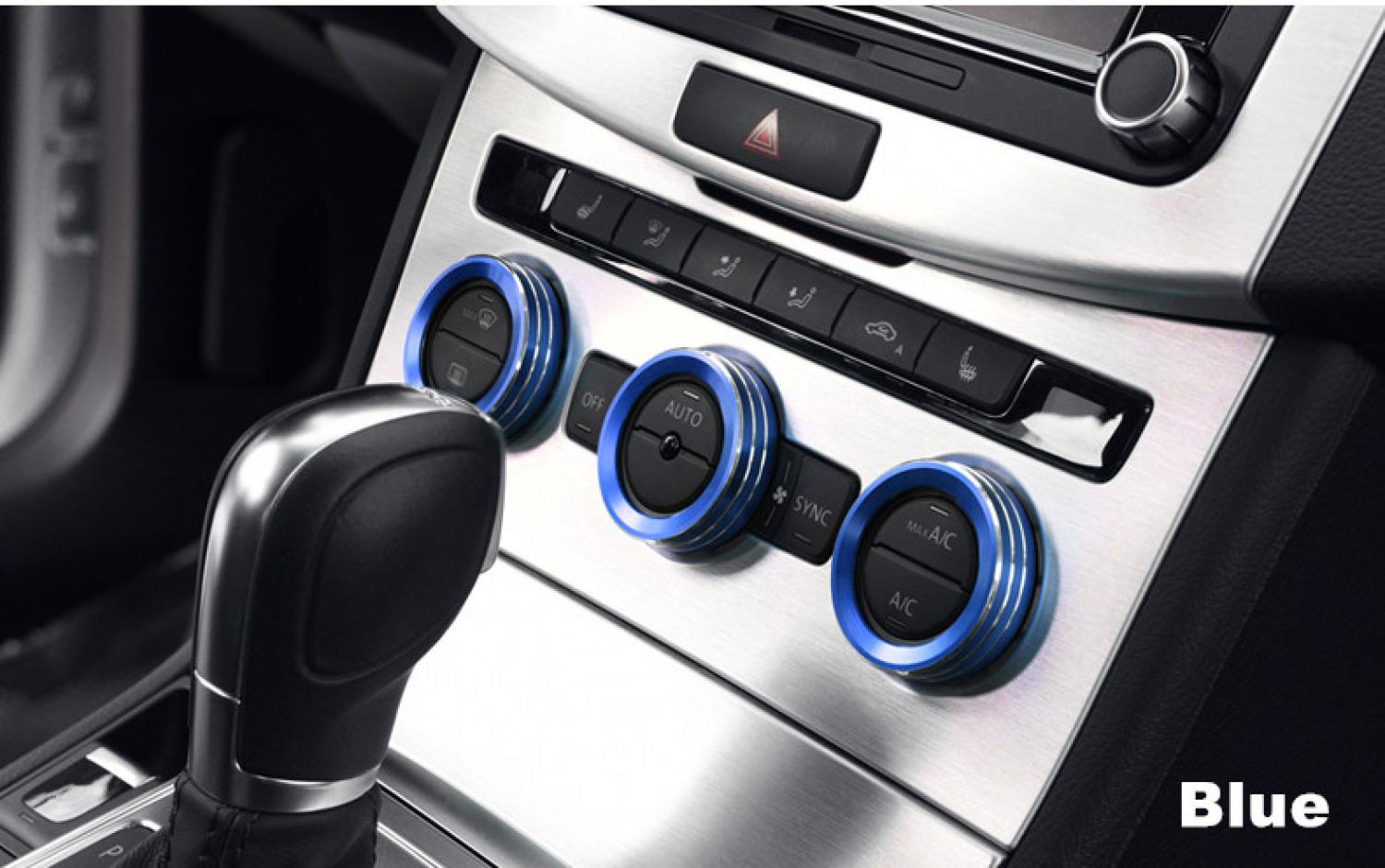 Klima Heizungsregler Schalter Alu Ringe Geeignet Für VW Golf 7 GTI GTE GTD TDI TSI  R