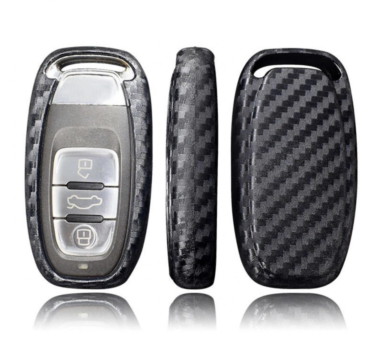 Schlüssel Gummi Cover Schlüsselhülle Carbon Optik Geeignet Für Audi A3 A4 A6 Q5